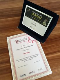 Barcelona biennale certificate of participation  and Velazquez International Prize